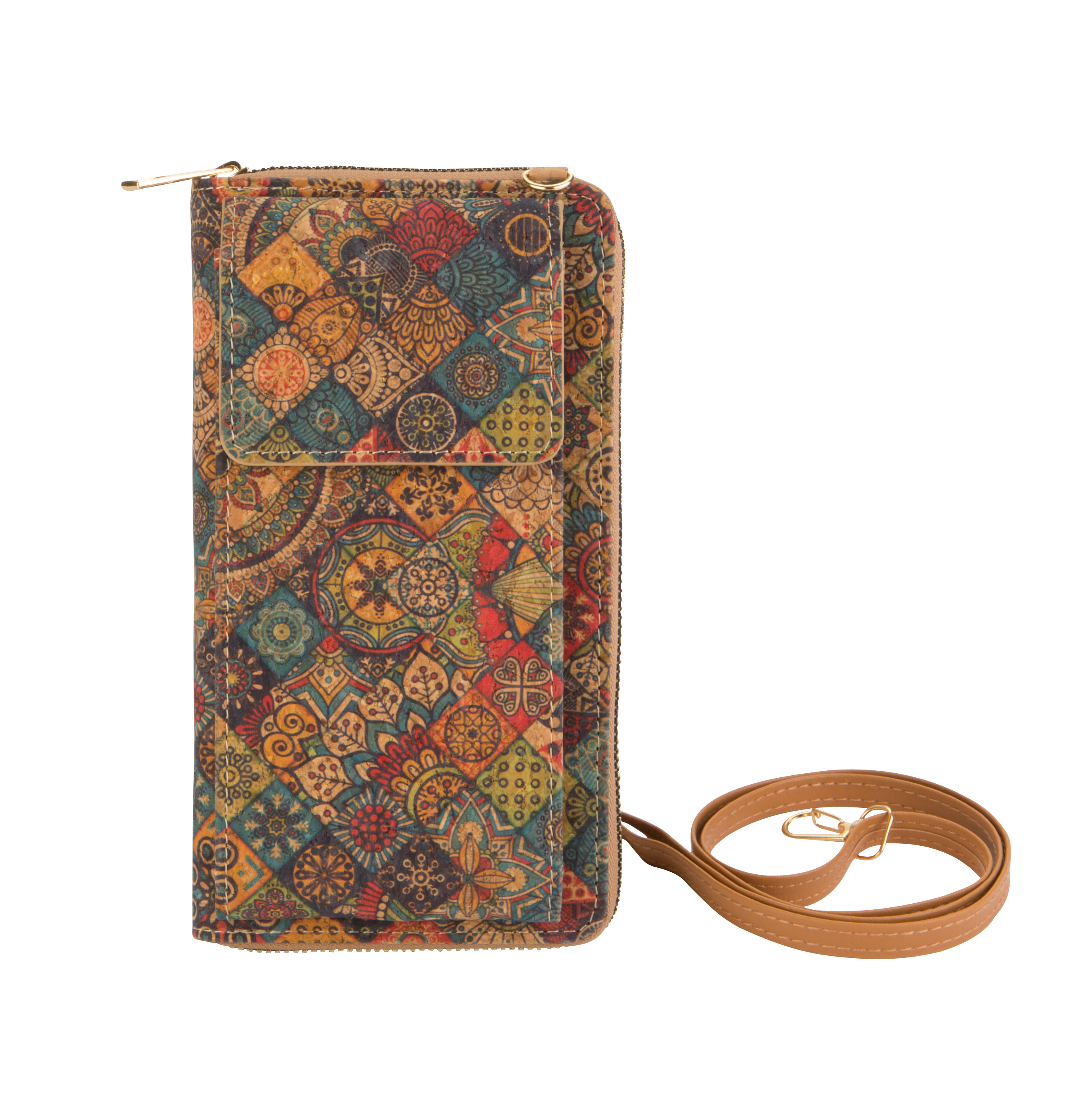 Kaleidoscope Accessories - Vente Portefeuille – unisexe - Sac à bandoulière en liège avec poche pour téléphone portable, 6 assortiments1