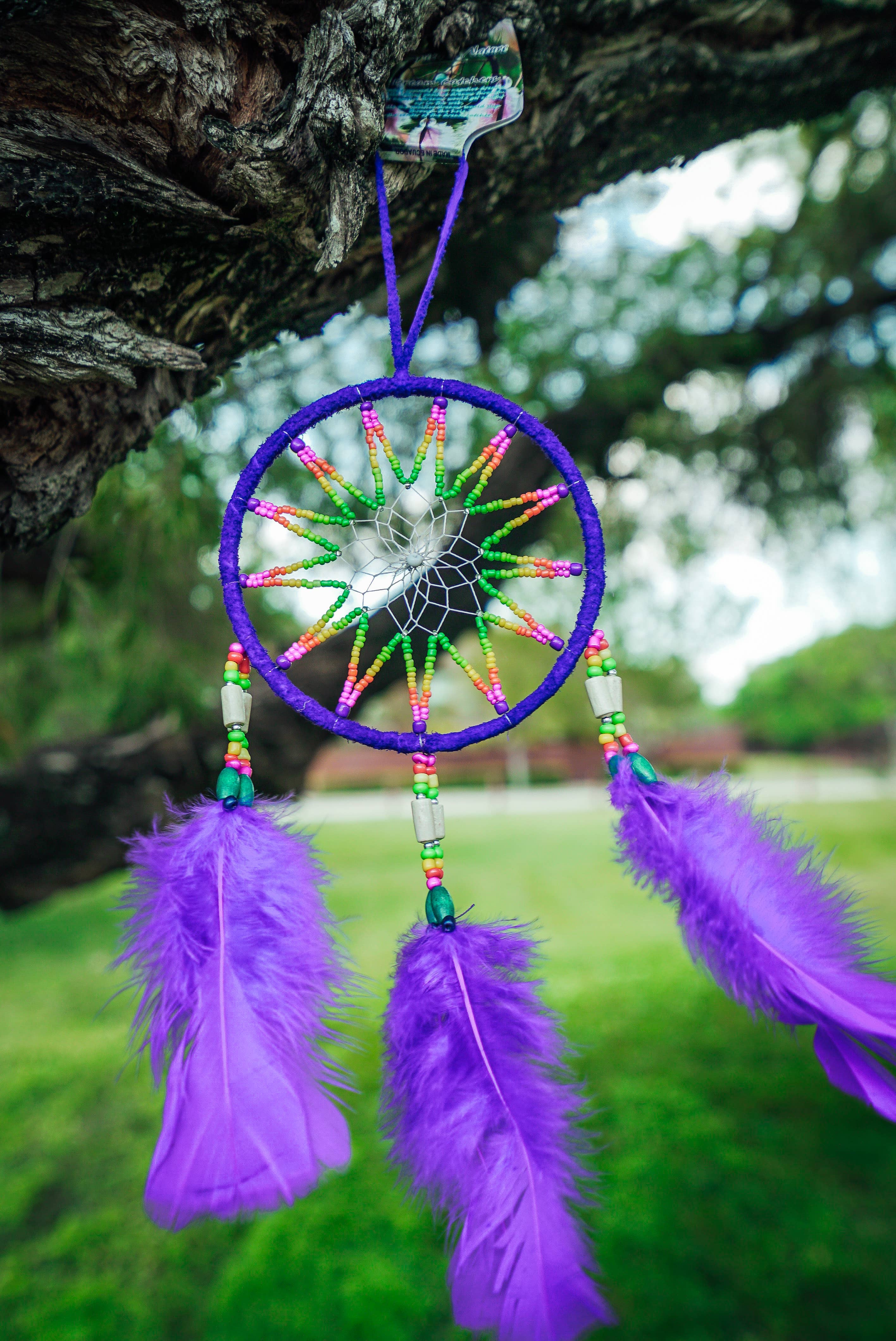 Pichincha - Wholesale Dream Catcher - Large Round Dream Catcher Feather Hanging Ornament4