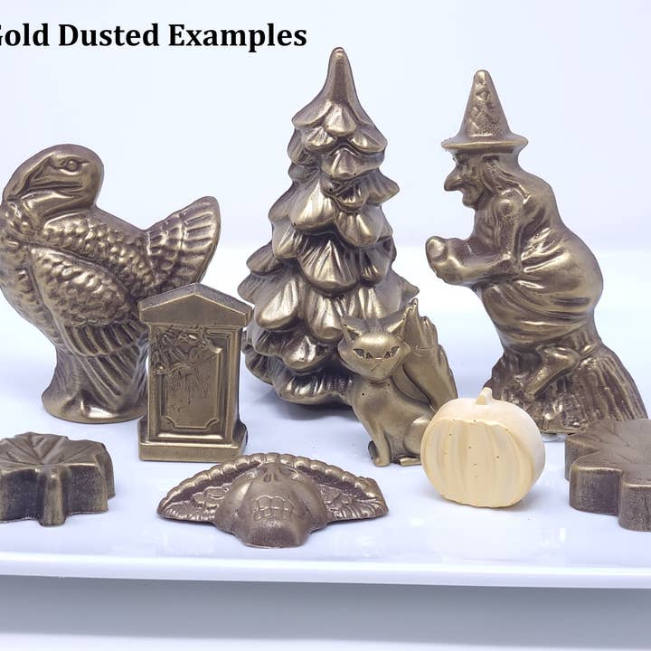 Wild Angel Treats, LLC - Wholesale Chocolate - Thanksgiving Turkey Solid Chocolate option Gold Dust or Ruby