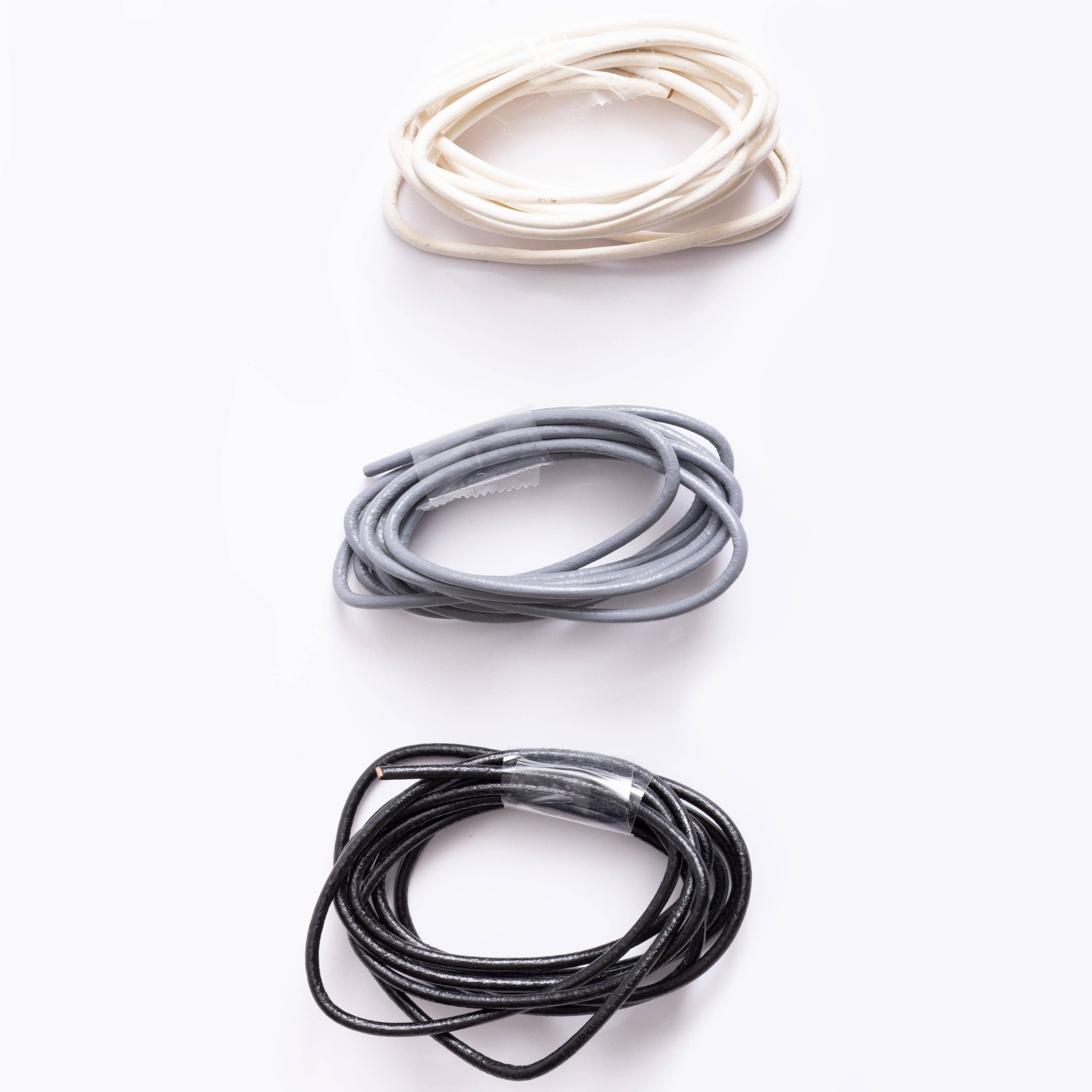 Jewelry Made by Me - Wholesale DIY Craft Kit - Rounded Leather Cording 2mm0