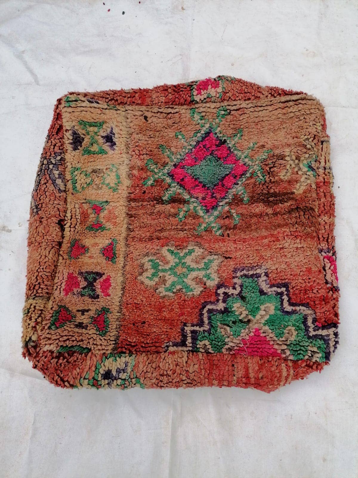 marrakeshop - Venta al por mayor Puf - Funda de Cojín de Suelo Pouf Vintage Boujad Marroquí8