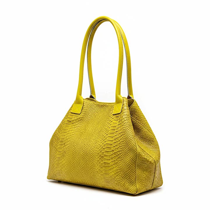 LOLA Ledertasche – Gelb – Hergestellt in Italien für den Großhandel von ZEEN