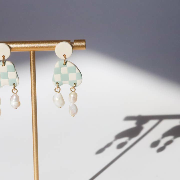 Rainbow's Clay - Wholesale Dangle Earrings - Pearl Drops9