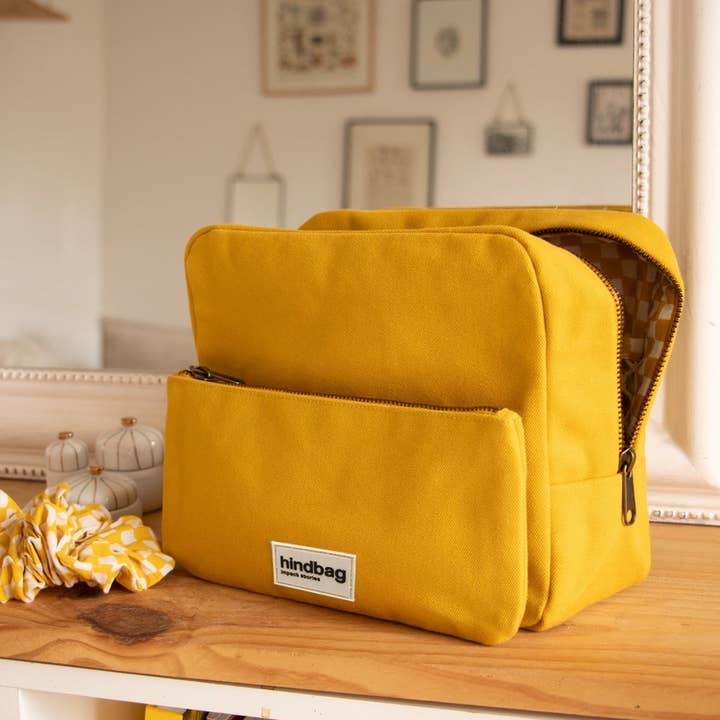 Hindbag - Wholesale Toiletry Bag - Women's - XL Alix Saffron toiletry bag