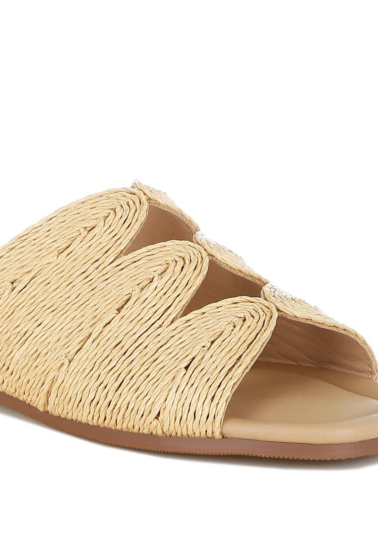 Rag Company - Wholesale Sandals - Women's - Daisy Doe Raffia Square Toe Flats1