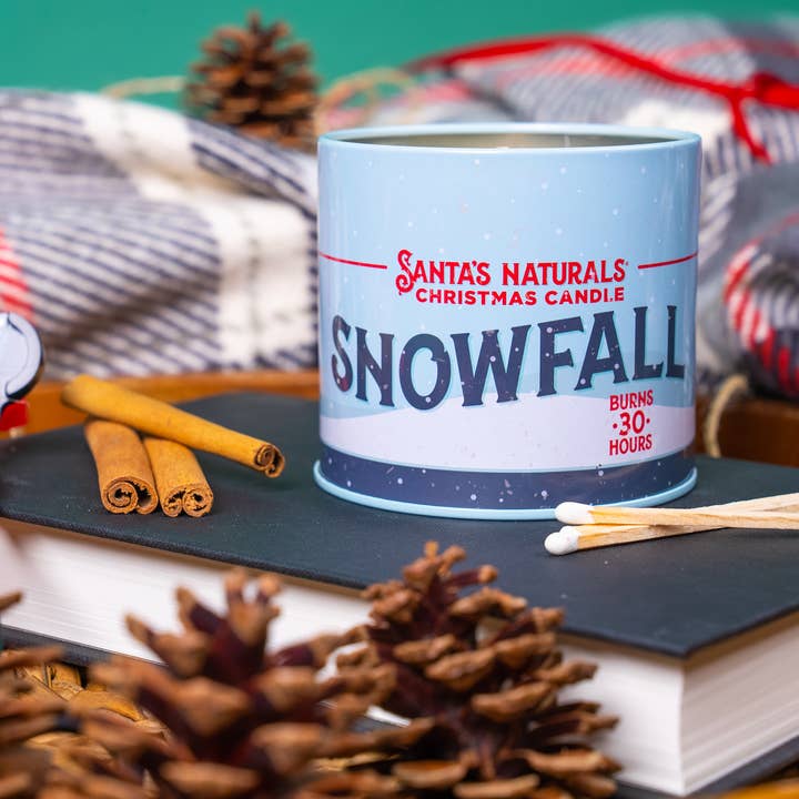 Santa's Naturals - Wholesale Jar/Filled Candle - Christmas Candle in Snow Fall 9oz ($7.50 each)