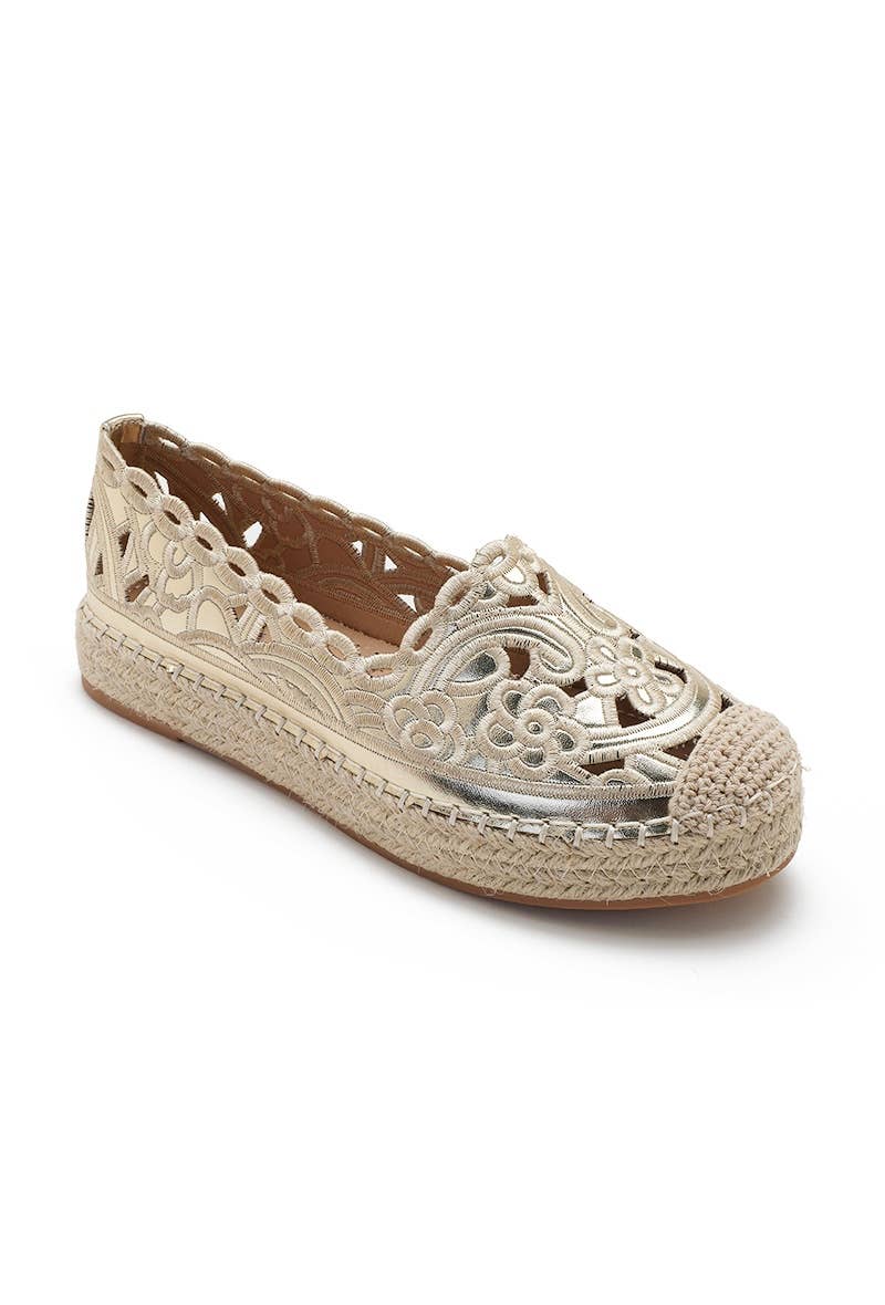 Joia Paris – wholesale Lågskor - Dam – Bekväma platta espadriller i cowboy-stil H8-8689