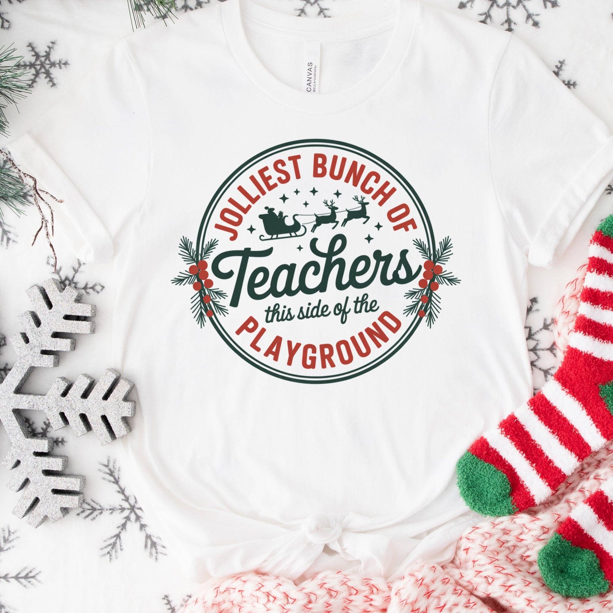 Epic Life  - Designed - Wholesale T-shirt met print - Dames - Kerstshirt: Vrolijkste Groep Leraren – Grappig Feestdagen T-shirt of Sweater voor Leraren2