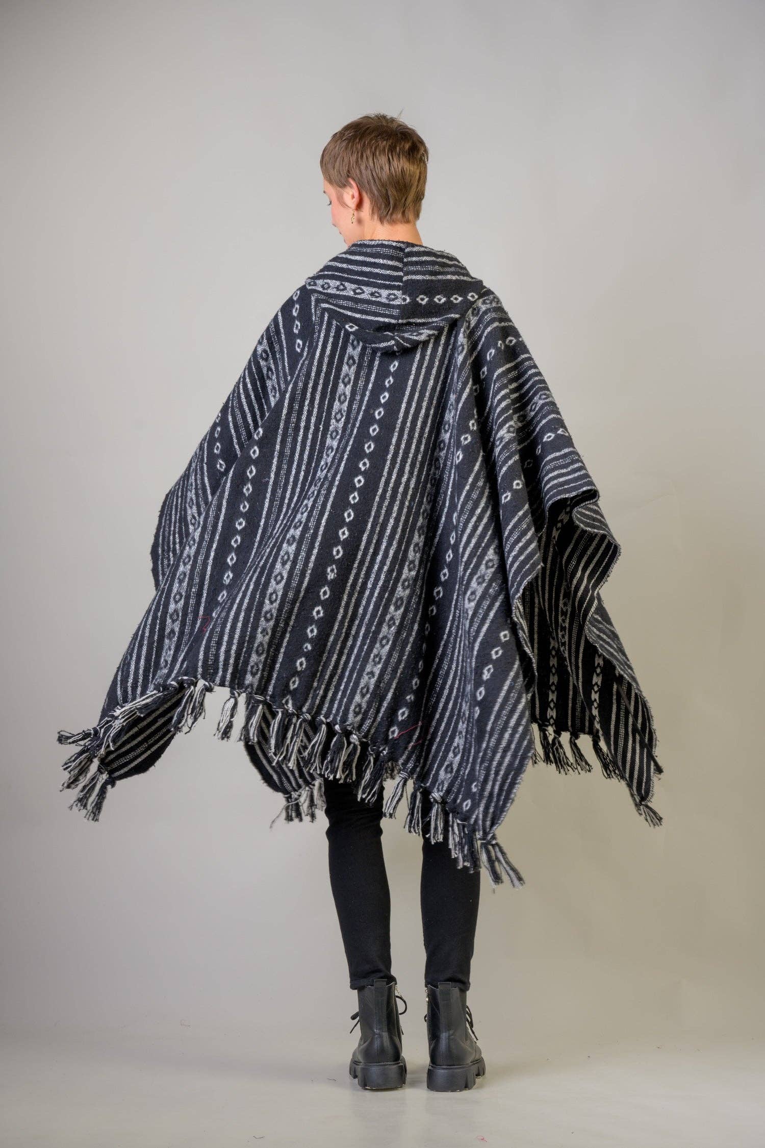 Rhea - Vente Poncho – femme - Poncho en coton à motif Rhea4