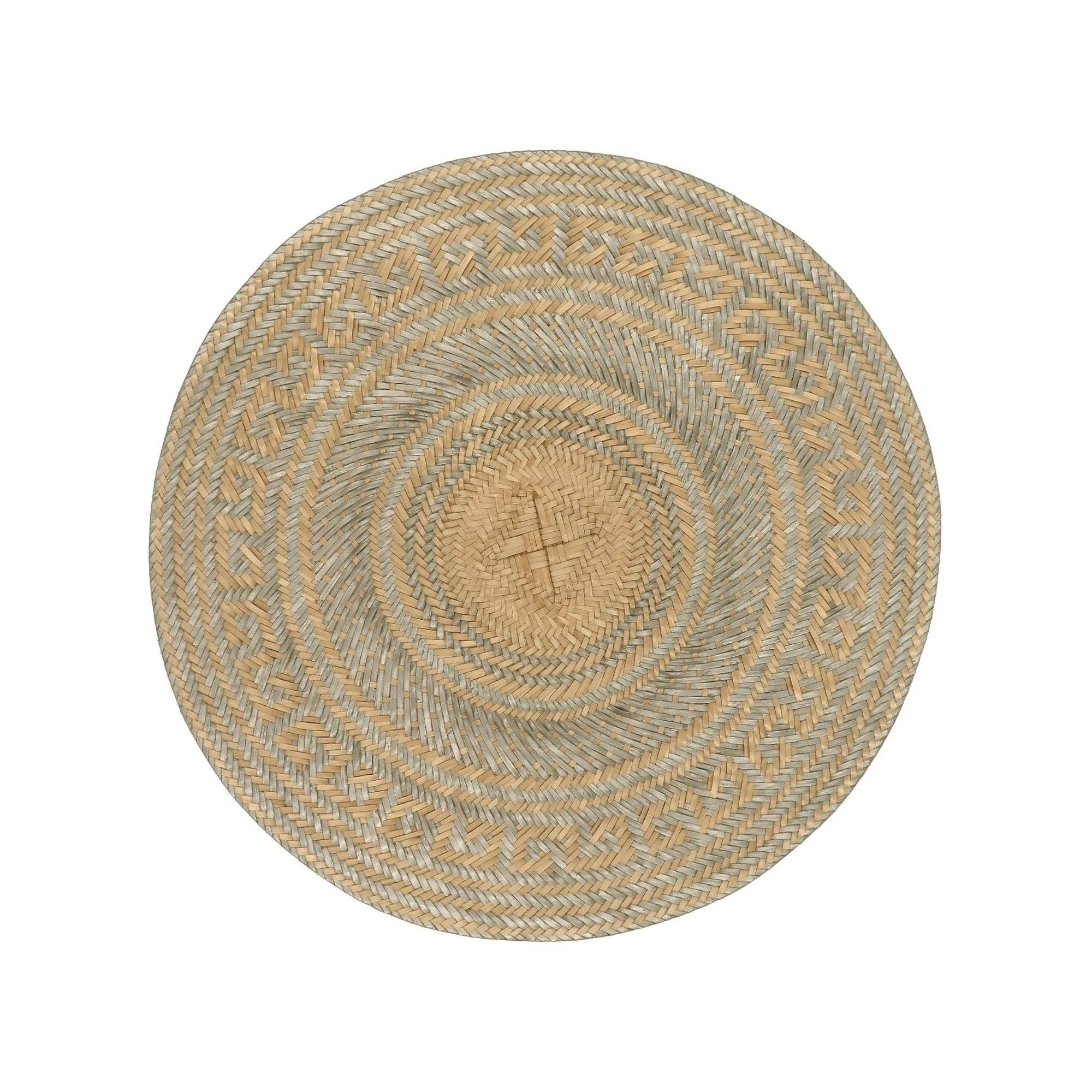 Washein - Wholesale Placemat - Silver Round Placemats Woven Natural Straw1