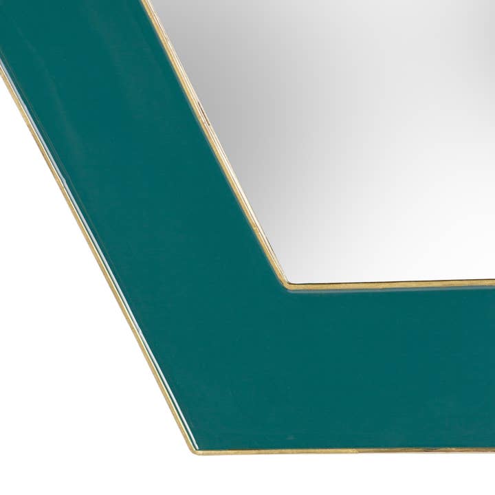 Framed Octagonal Wall Mirror Teal for wholesale on Faire1