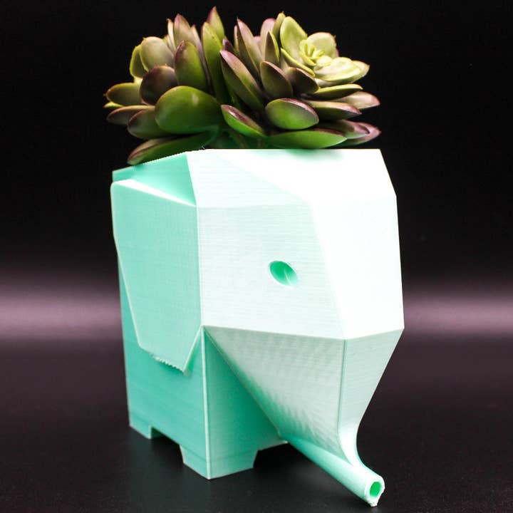 Elephant Succulent Planter, Pot, Vase | Excess Water Drains out the Snout!! for wholesale by Clever Contraptions