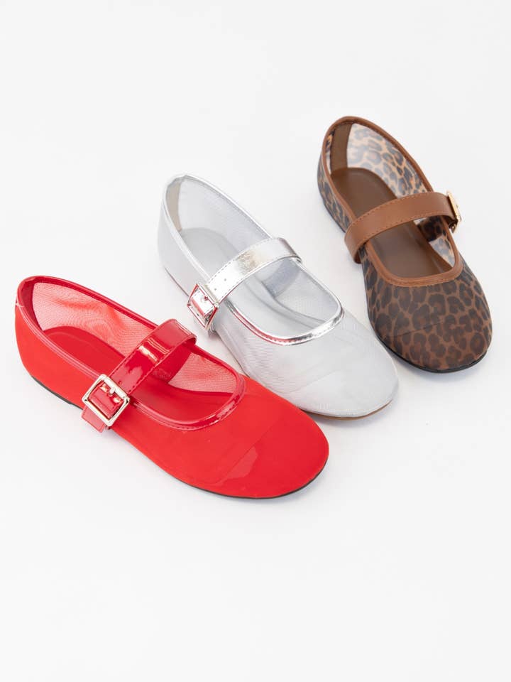 CCOCCI - Wholesale Flats - Women's - JUMBO TRENDY MESH UPPER MARY JANE FLATS