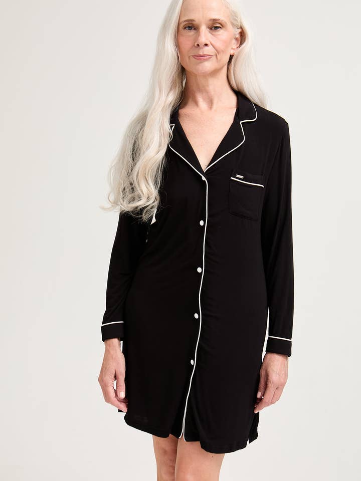 Bamboo Sleepshirt in Black for wholesale on Faire