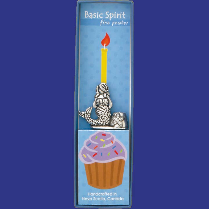 Bougeoir d'anniversaire en forme de sirène pour la vente par Basic Spirit