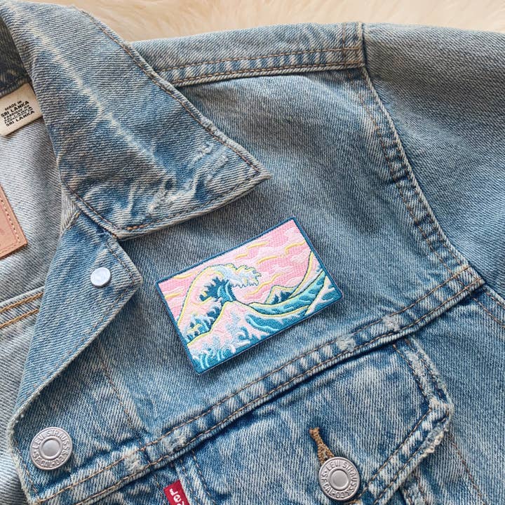 Wildflower + Co. - Wholesale Patch - Patch - Waves Collection - Great Wave & Pink Skies1