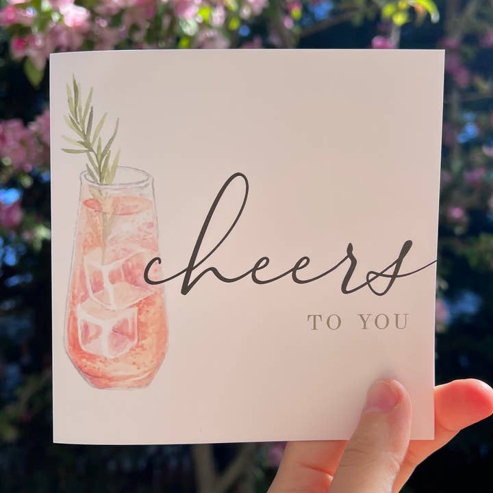 Cheers to you - Greeting Card for wholesale by Craftedbysamm