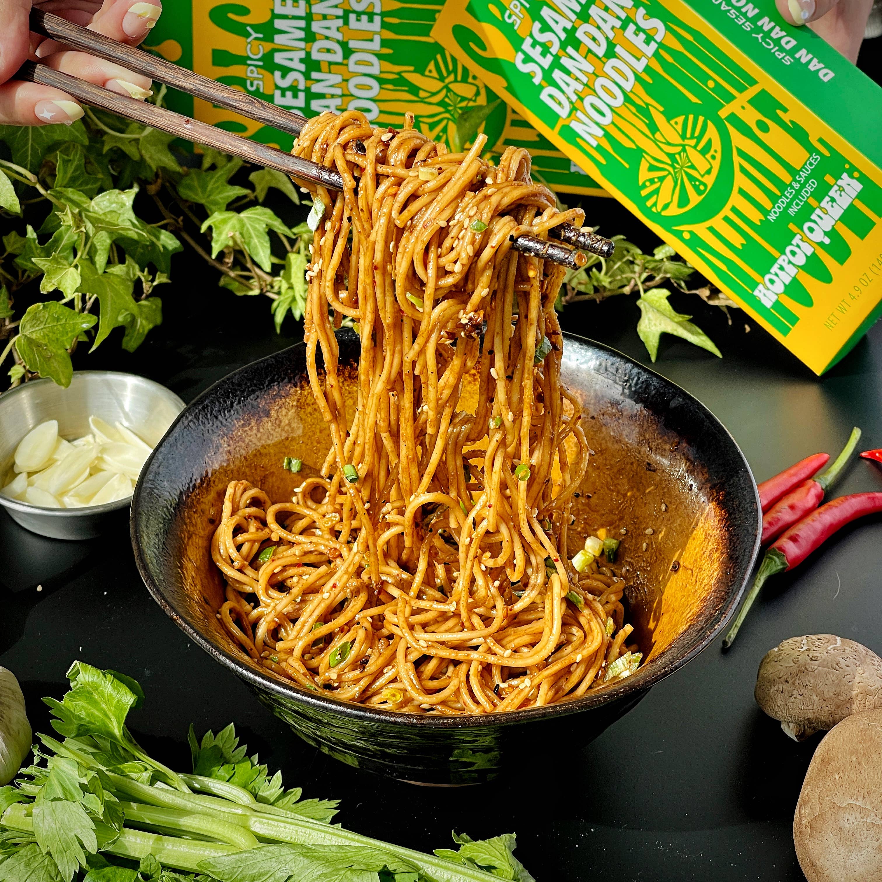 Hotpot Queen - Wholesale Pasta - Spicy Sesame Dan Dan Noodles-STREET FOOD FLAVOR 4.9 OZ3