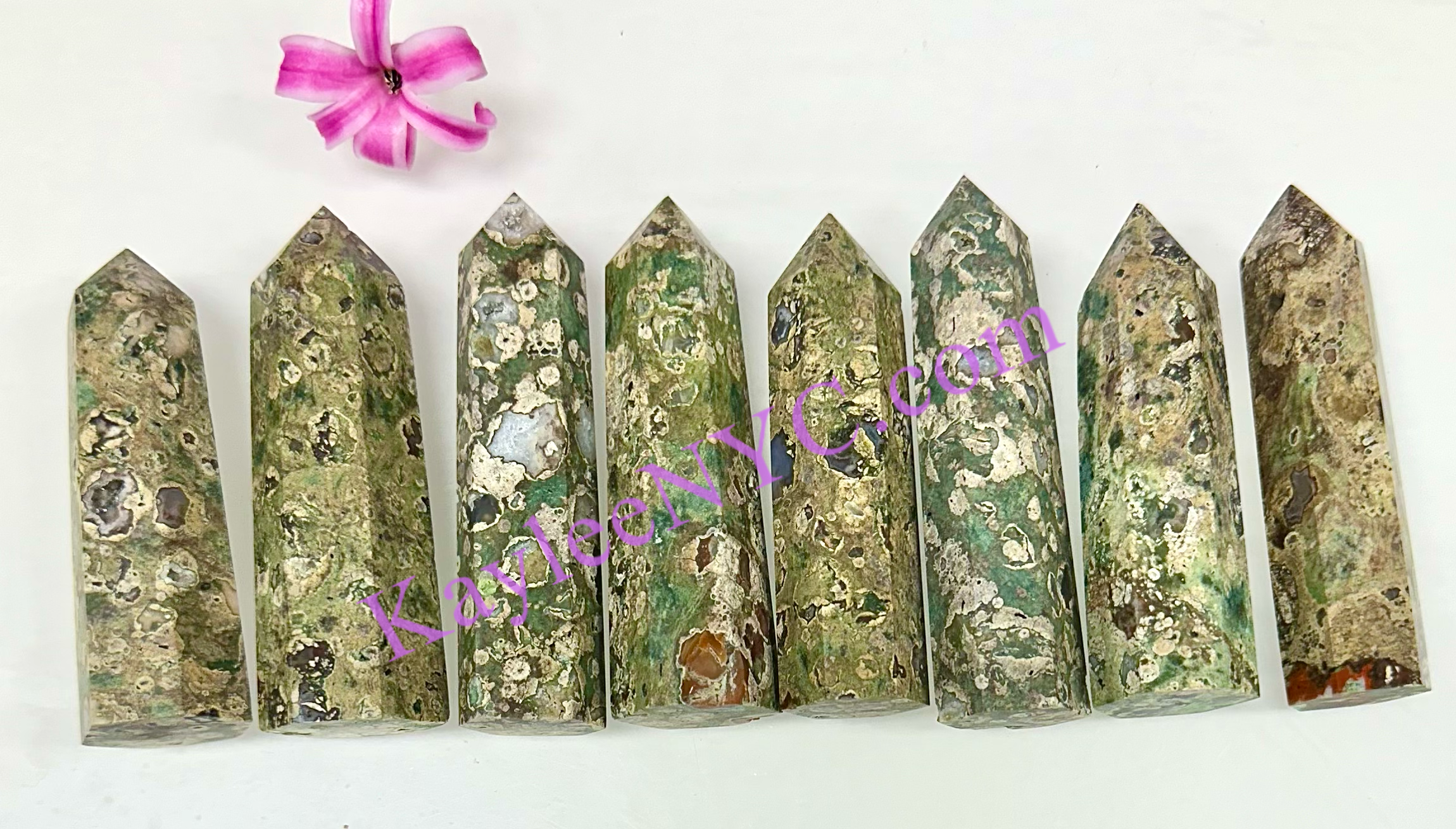 KayleeNYC - Wholesale Spiritual Stone/Crystal - 1 lb Natural Rainforest Jasper aka Rhyolite Obelisk Tower2