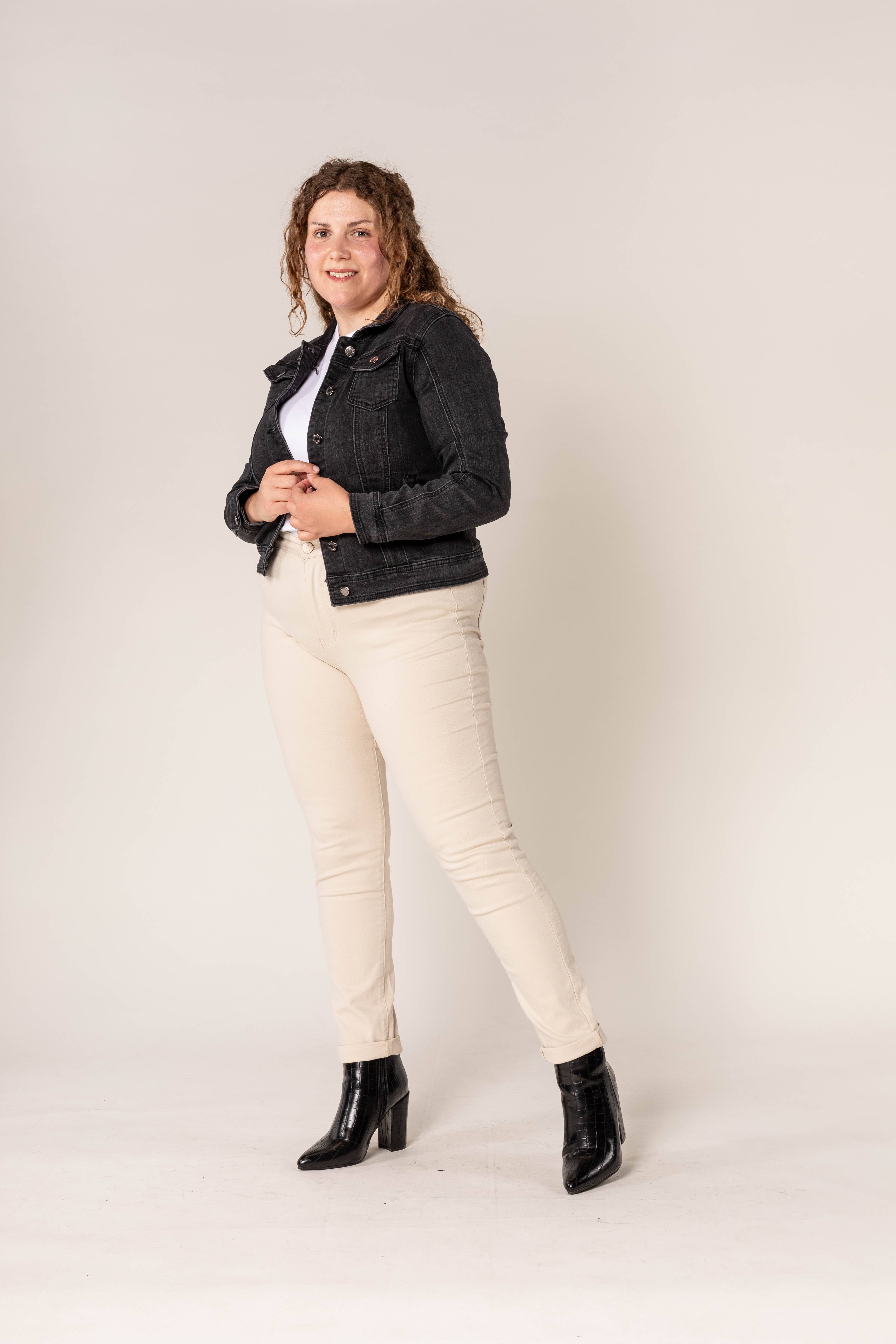 Nina Carter - Vendita all'ingrosso Giacca di jeans - Donna - Giacca in denim elasticizzato plus size H189-1/H204-1/203-19