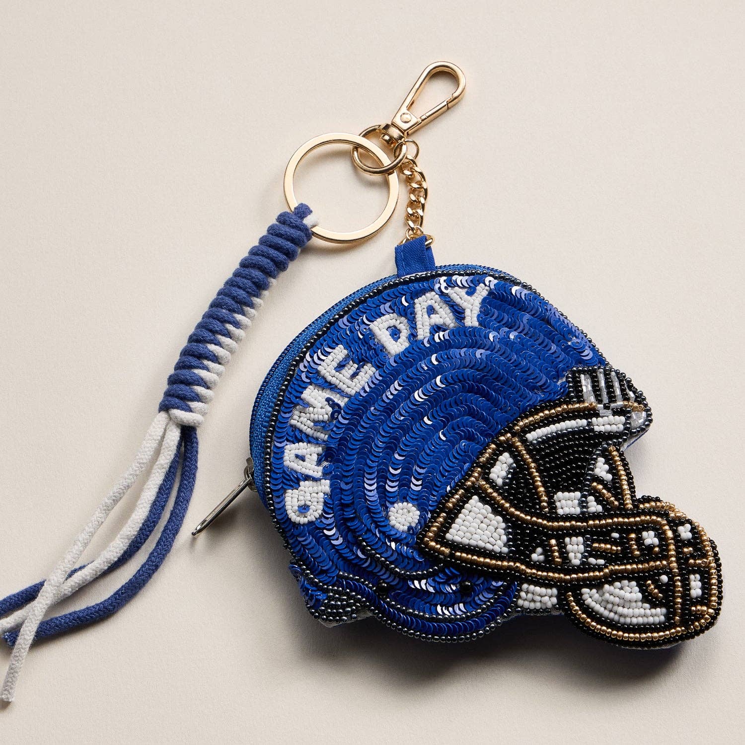 Frem - Wholesale Keychain - Women's - Game Day Beaded Helmet Keychain Pouch – Team Colors25