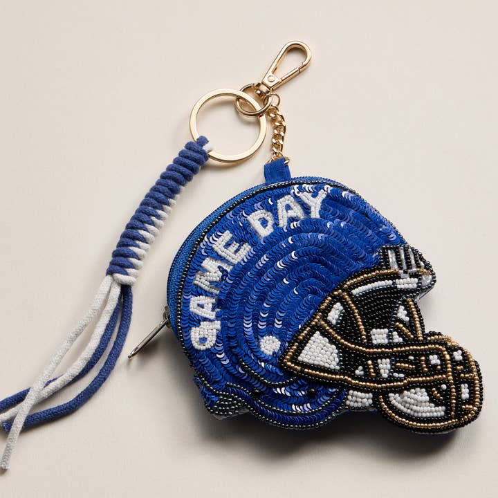 Frem - Wholesale Keychain - Women's - Game Day Beaded Helmet Keychain Pouch – Team Colors25