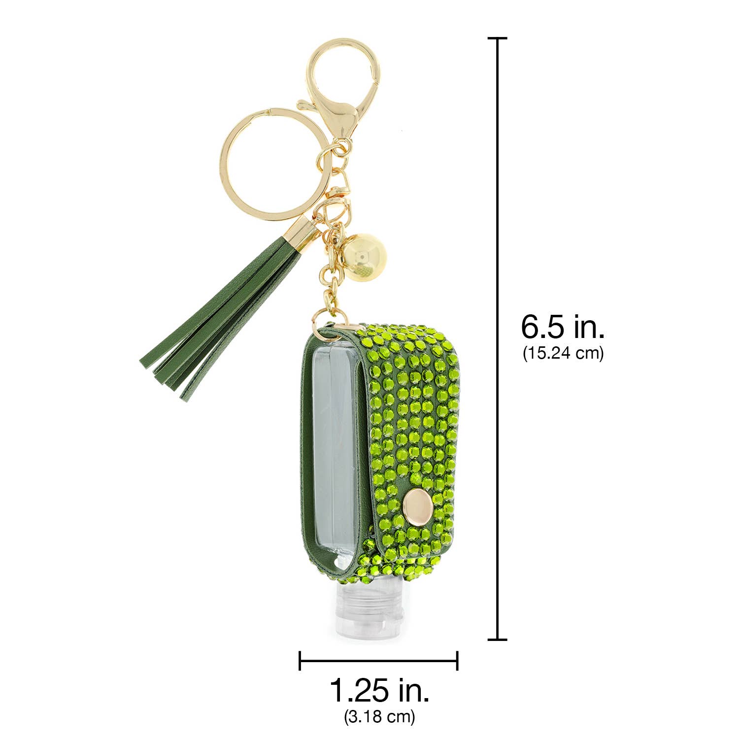 SP Sophia Collection - Wholesale Keychain - Women's - Rhinestone Hand Sanitizer Holder w/ Tassel Keychain11