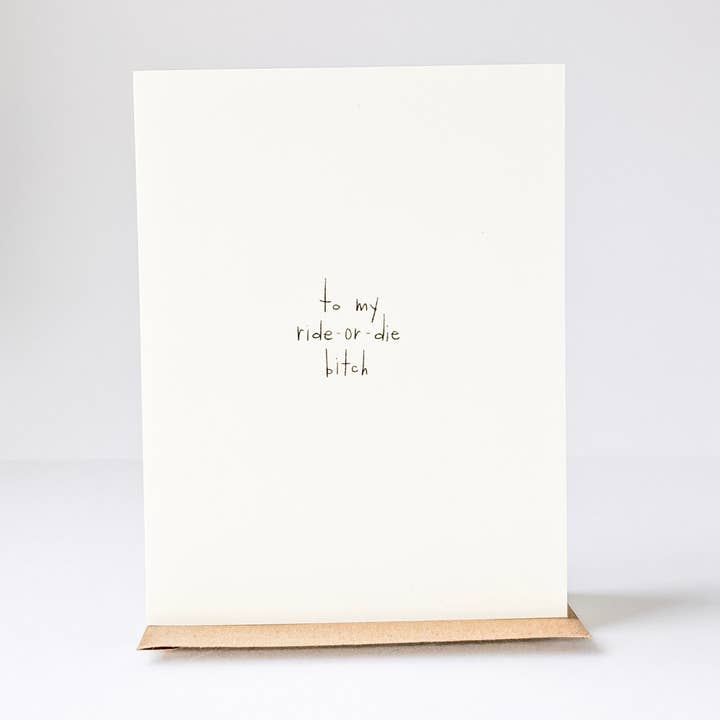 Cartão Ride or Die por atacado de under the stairs paper co.