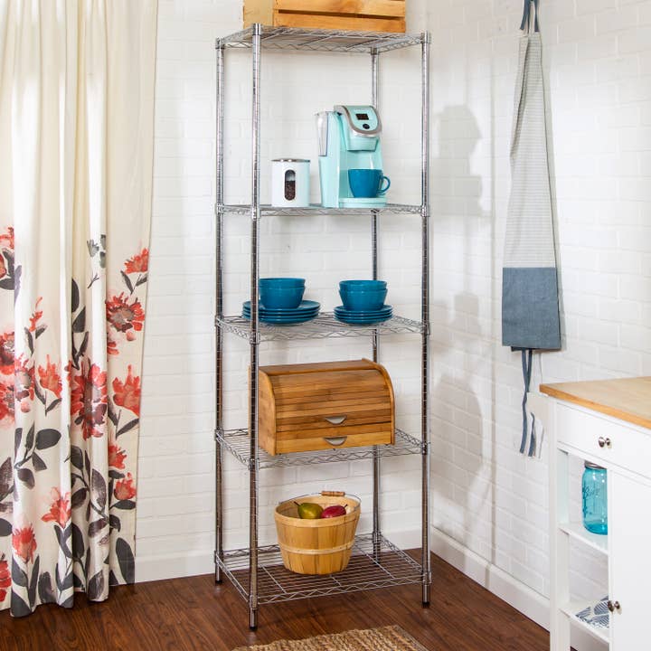 Honey-Can-Do - Wholesale Free Standing Shelf - 5-Tier Heavy Duty Adjustable Storage Shelving Unit With 250