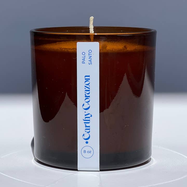 Palo Santo Candle for wholesale by Earthy Corazon