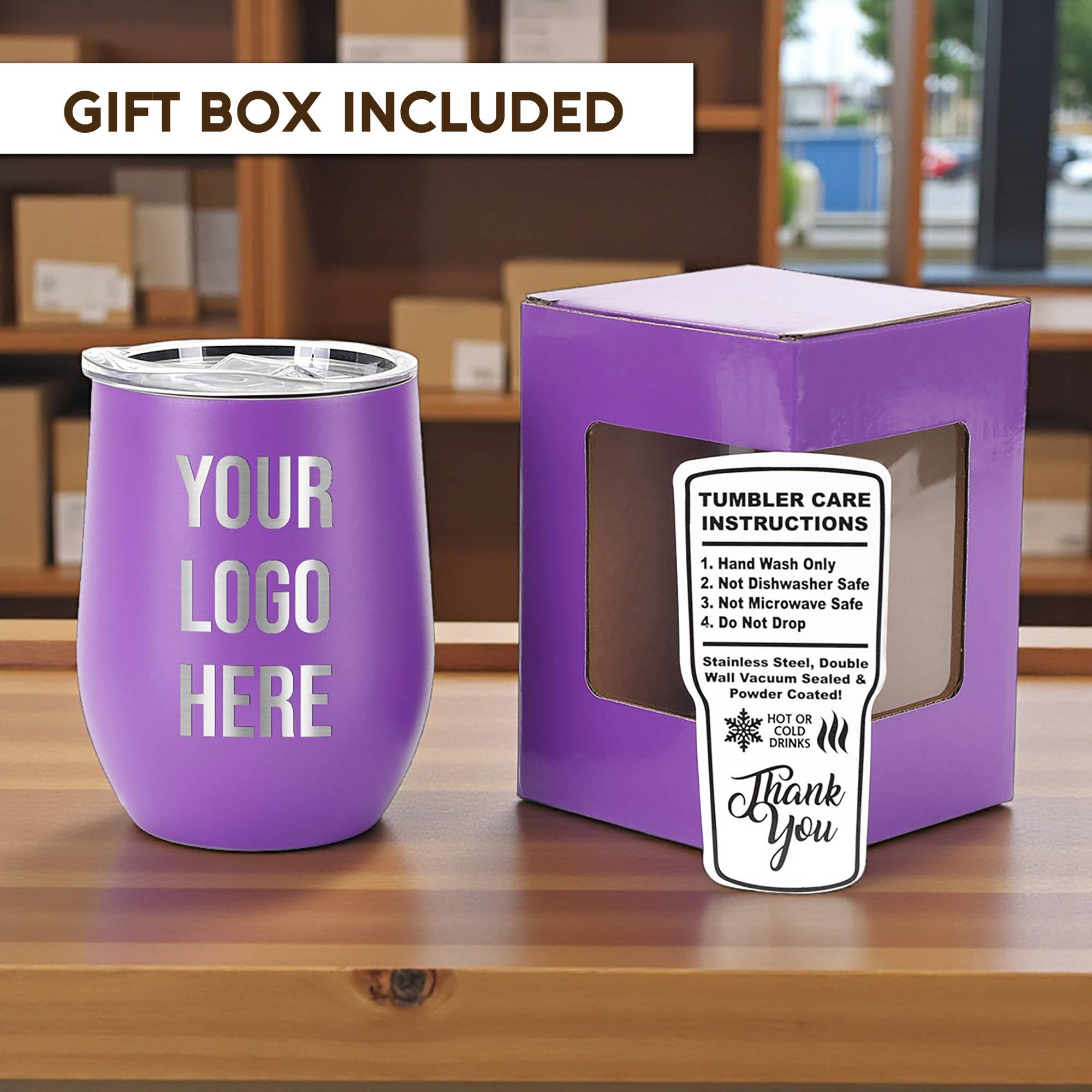 Engrave My Memories - Vendita all'ingrosso Bicchiere/tazza termica - Bicchiere da vino personalizzato con logo inciso su misura 12oz4