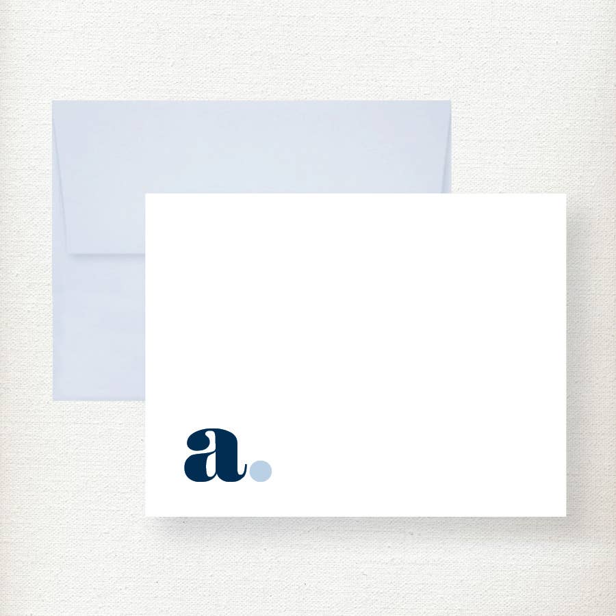 Chunky Dot Initial Note Card - Multi Color for wholesale on Faire3