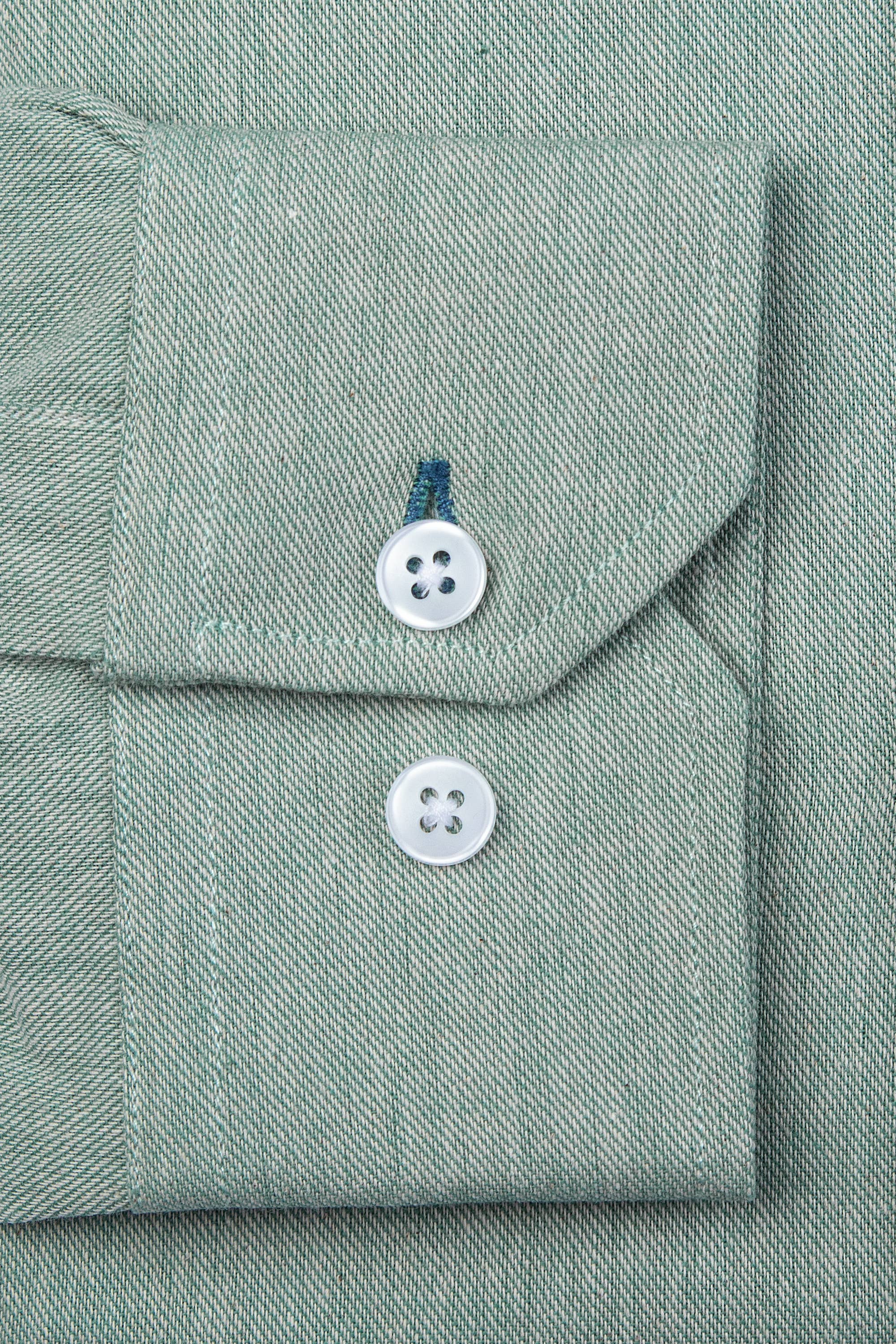 Alynn - Wholesale Button Down Shirt - Men's - Caden Casual Untuckable Casual Fit Dress Shirt Green - Alynn2