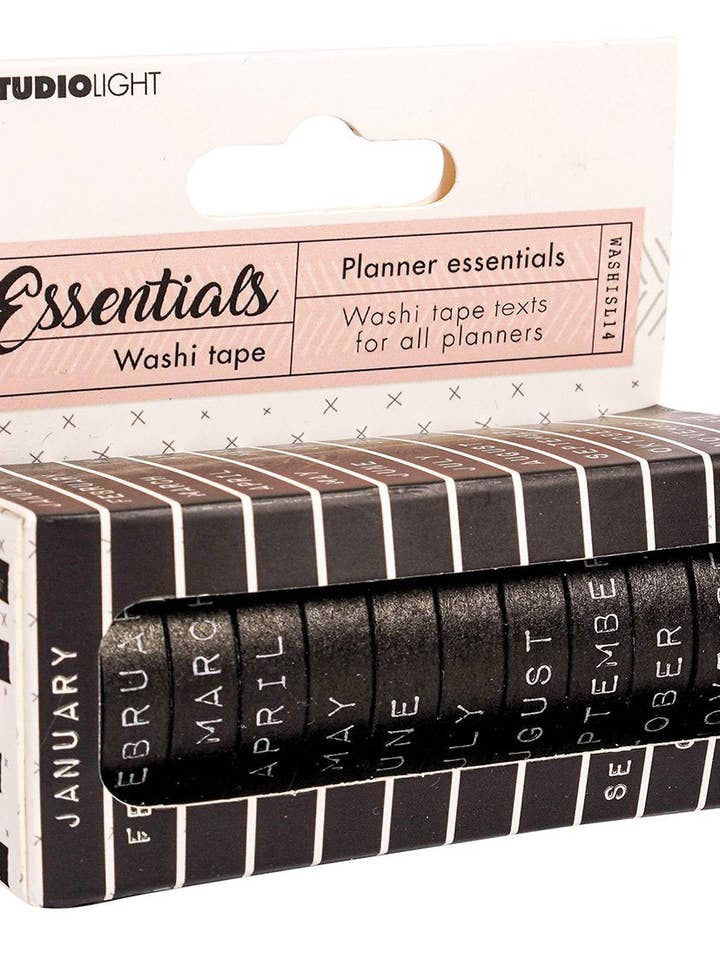 Washi Tape Months Planner Essentials 12 RLnr.14 for wholesale by Ecstasy Crafts Distributing