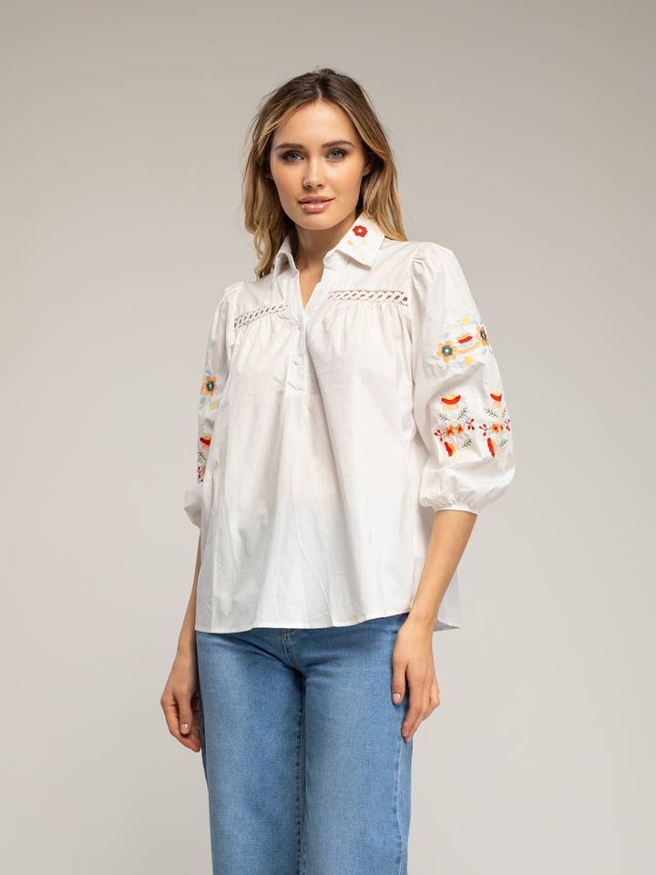 Puff sleeve shirt for wholesale by Tantra
