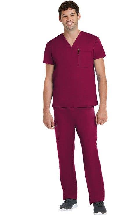 Scrubandmore - Wholesale Healthcare Uniform - Men's - Unisex Stretch Scrub Set 4-Pocket Cotton Poly Spandex0