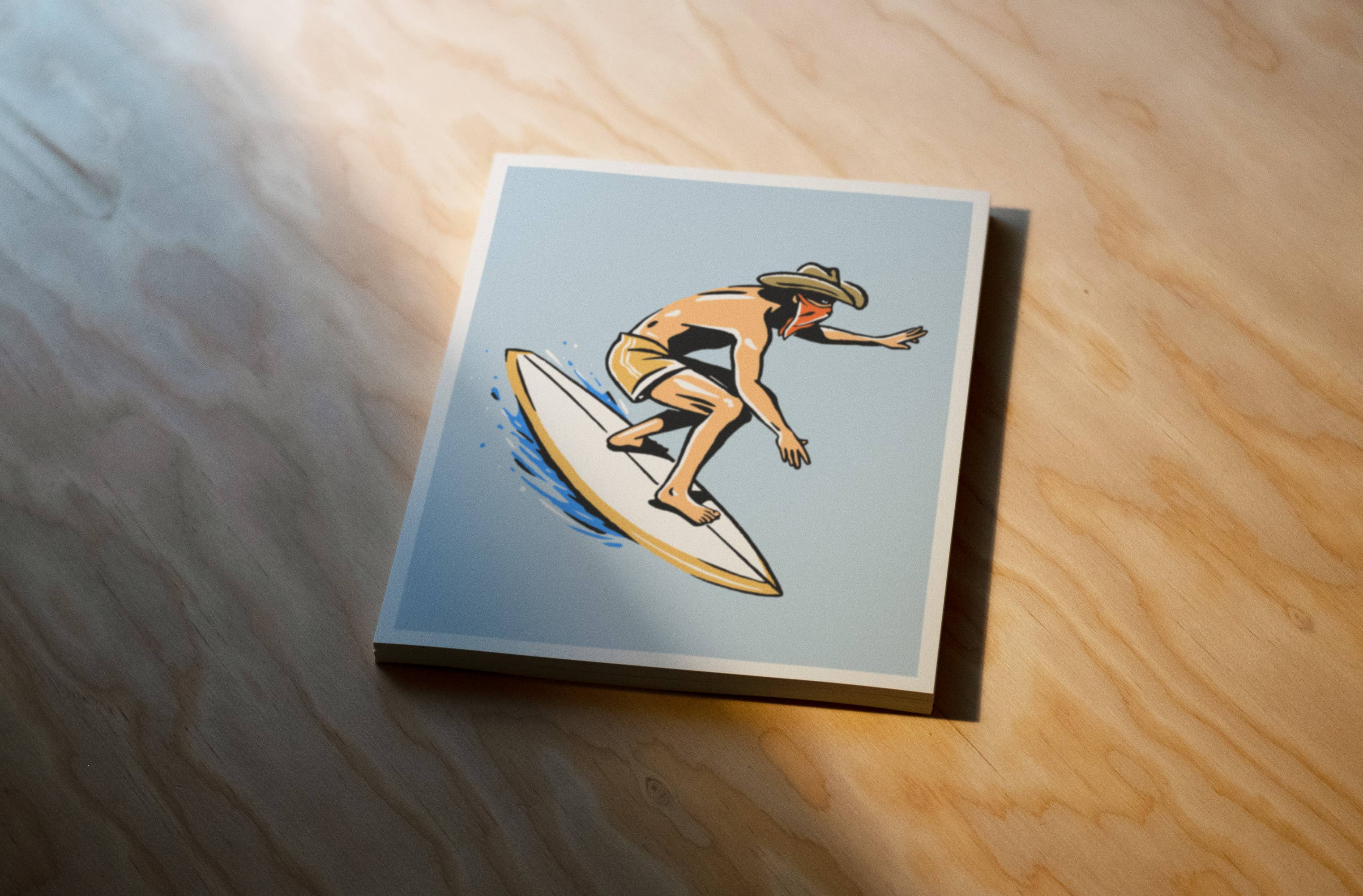 Kamin Tersieff – Engroshandel Kunsttryk – Barrel Rider Surf Cowboy Print - Drop In - Illustration2