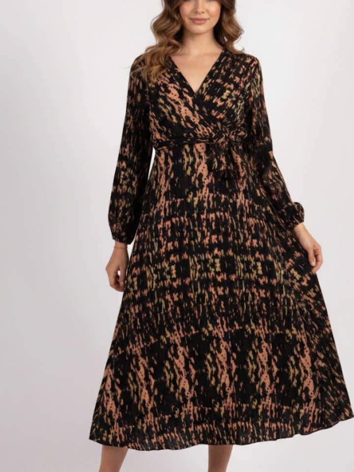 15099 Lange kjoler med print for engroshandel hos Lilie Rose