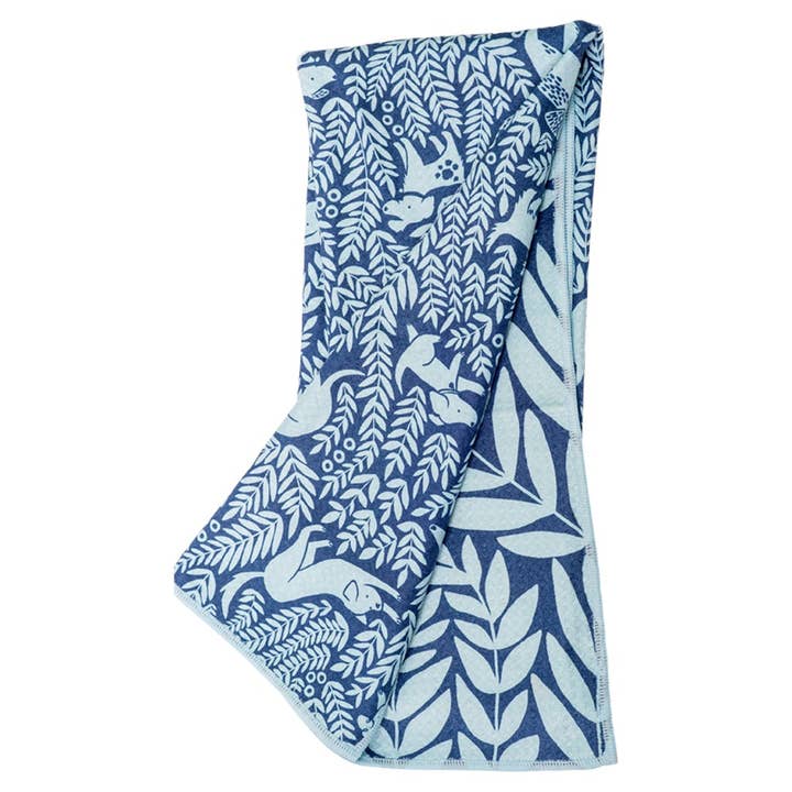 Once Again Home Co. - Wholesale Tea Towel - Anywhere Towel Reversible - Nuthatch Dog Park