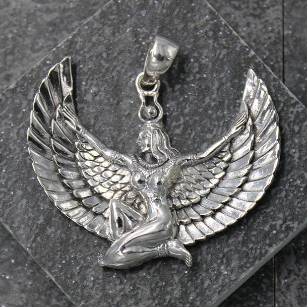 Goddess Design Studio - Wholesale Pendant/Charm Necklace - Sterling Silver Winged Isis Pendant, 2 sizes!0