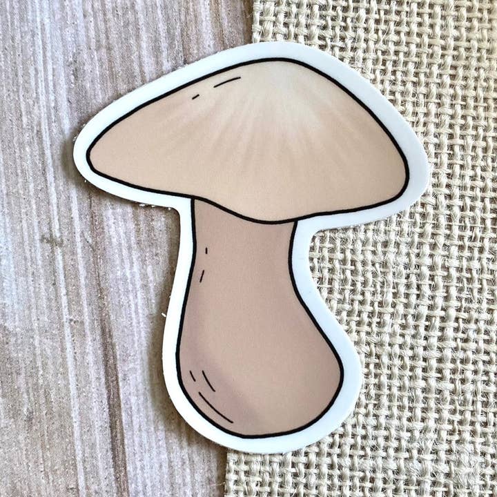 Pegatina mate con forma de hongo | 2.3 «x 2.8» para venta al por mayor de JazzyArtCo