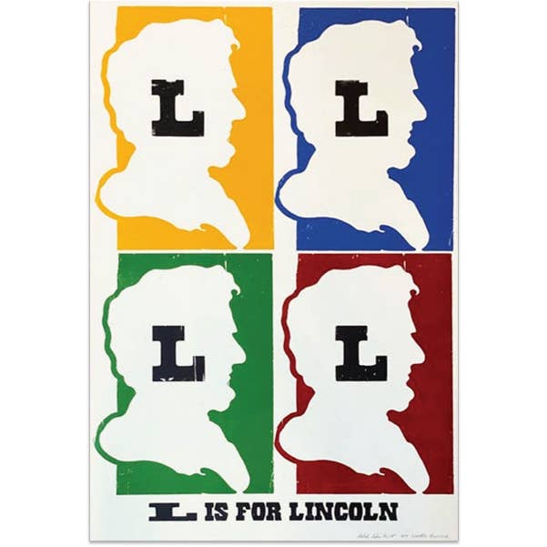 L steht für Lincoln Druck für den Großhandel von Hatch Show Print