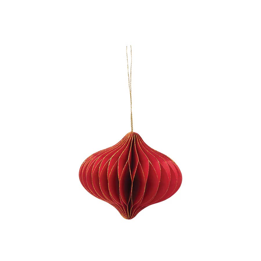 C&F Home - Wholesale Ornament - Christmas Honeycomb Paper Red Ornament