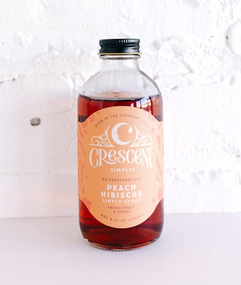 Crescent Simples - Wholesale Cocktail Mix/Syrup - Peach Hibiscus Simple Syrup1