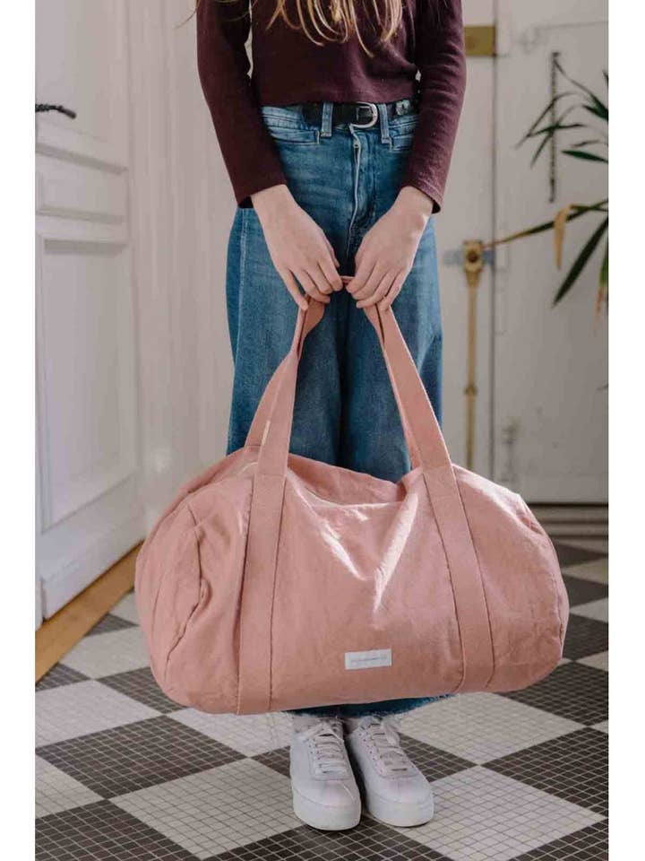 Ekologisk Bomull Canvas Bowlingväska Delikat Rosa för wholesale av Les Pensionnaires