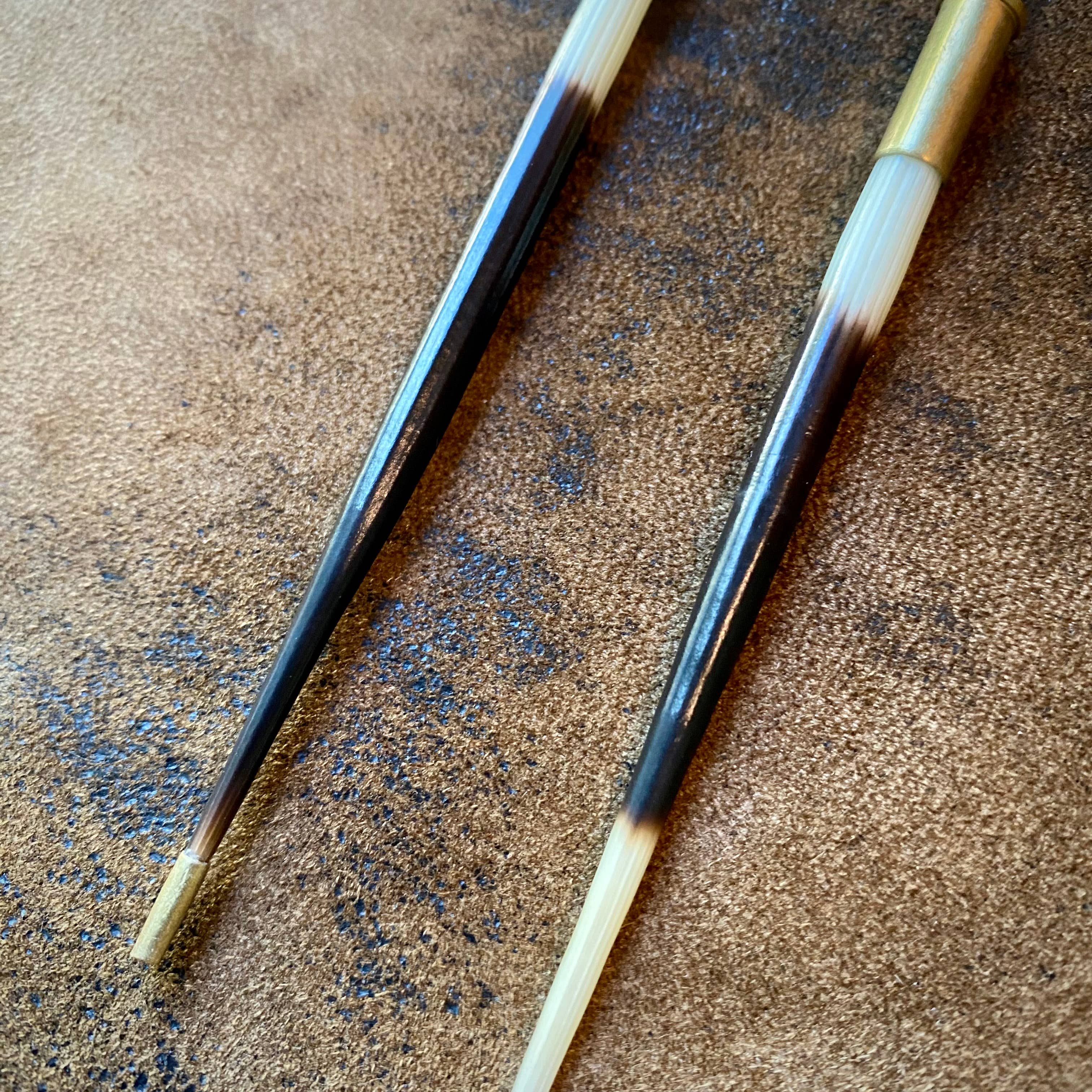 ASTALI - Venta al por mayor Pendientes colgantes - Pluma de puercoespín con forma de bala, casquillos de concha, plumas6