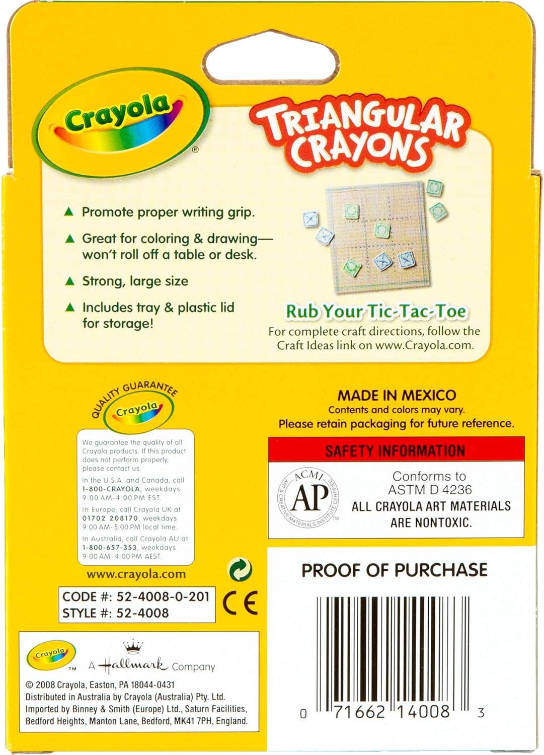 First Choice Buying - Wholesale Crayons - Crayola Triangular Anti-Roll Crayons, 8 Count2