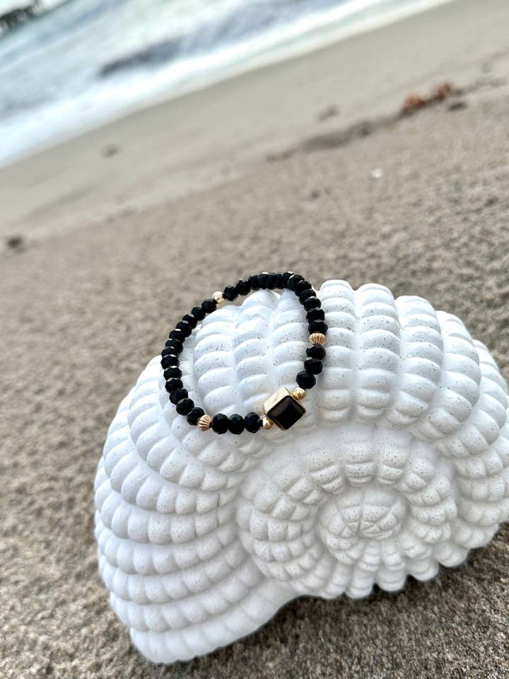 Beaded Marble Stone Pendant Bracelet for wholesale by Offshore Surf Co