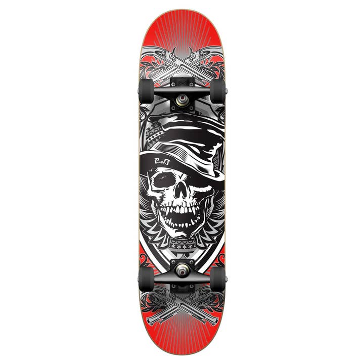 Graphic Complete Skateboard 7.75" - Skull Hat for wholesale by Yocaher Skateboards