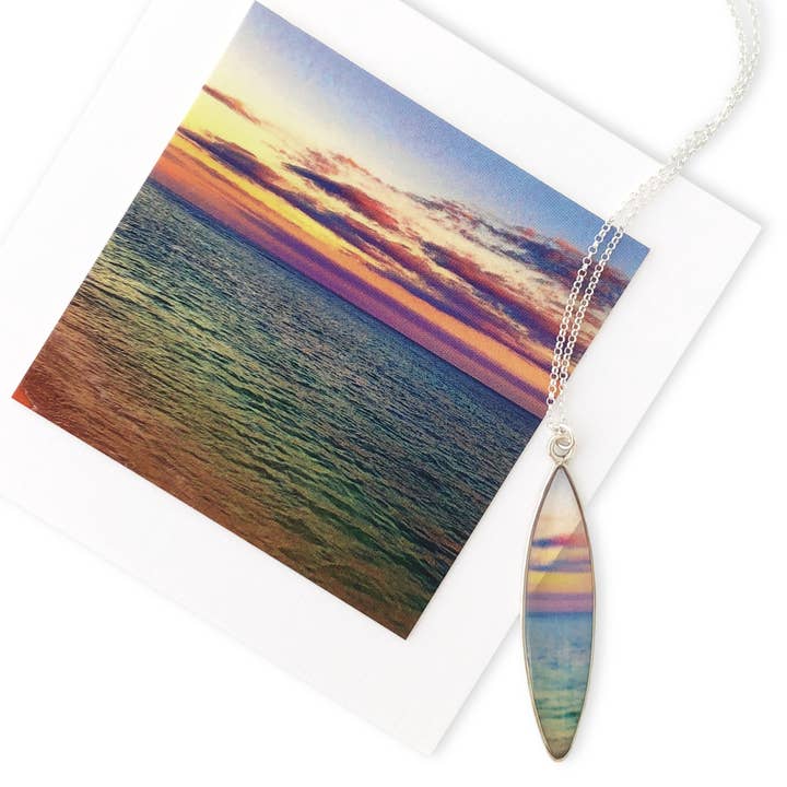 Oh To Be Where The Sky Meets The Sea Verticale Ketting voor wholesale door Foterra Jewelry